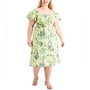 INC Raina Cotton Midi Dress 0X